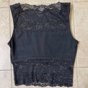 Bebe Black Top with Lace size XS